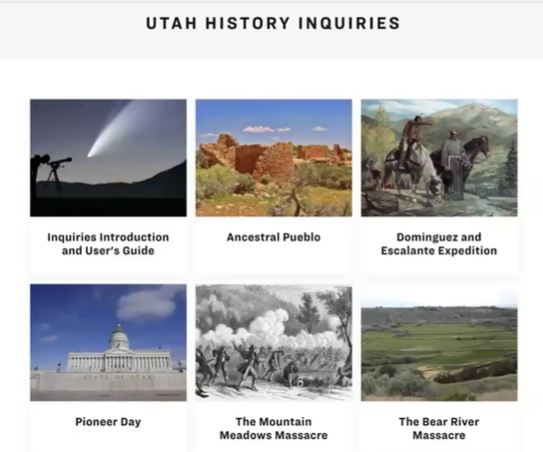 Utah History Inquiries