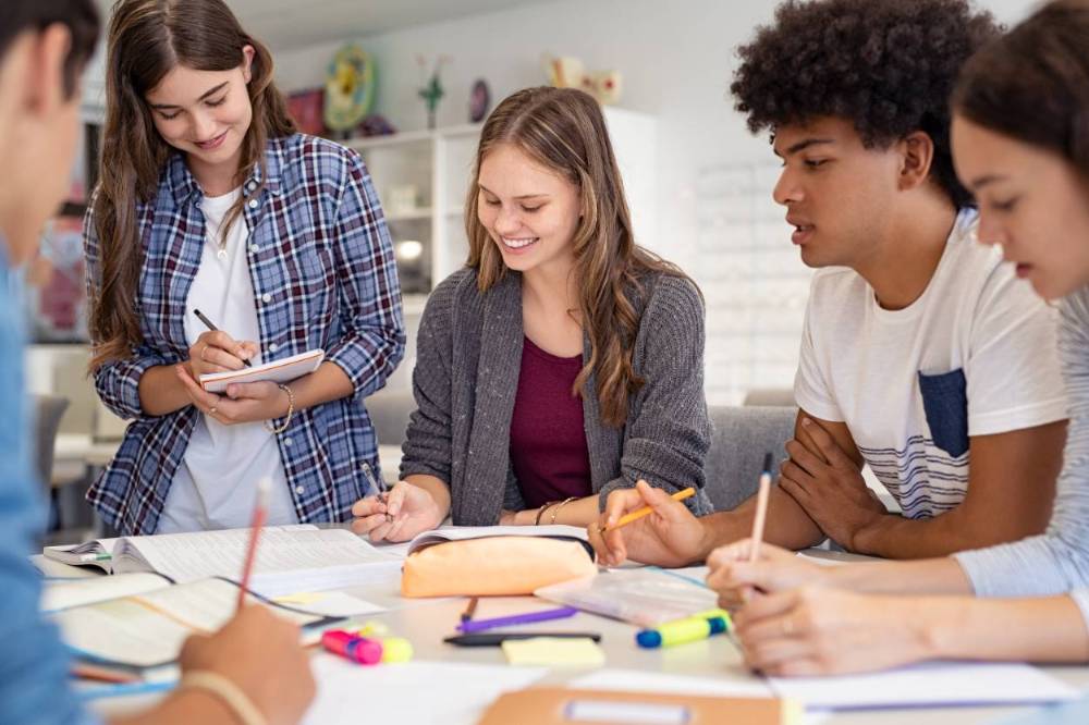 Classroom with kids
