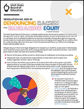 Board Resolution 2021-1 Denouncing Racism and Embracing Equity