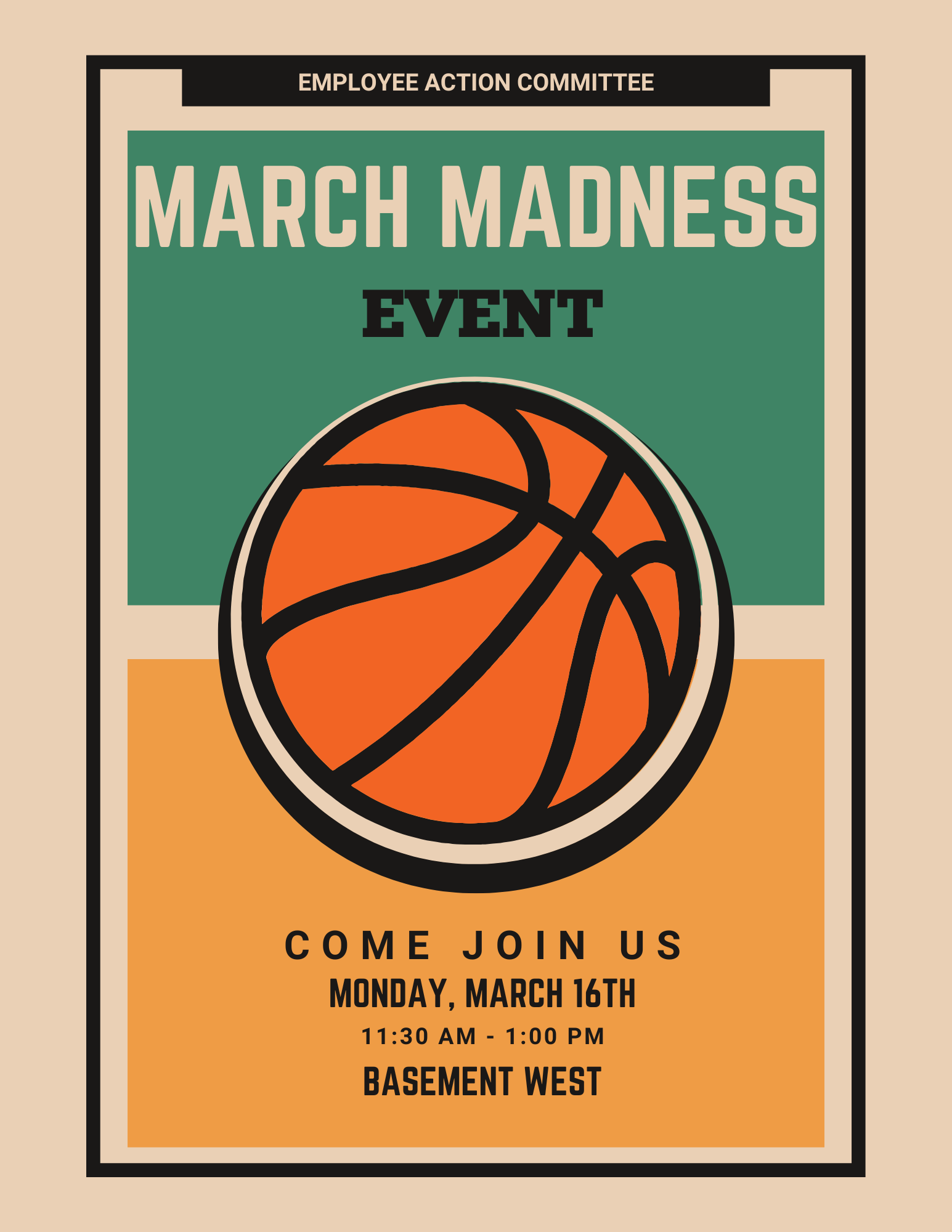 March Madness flyer image