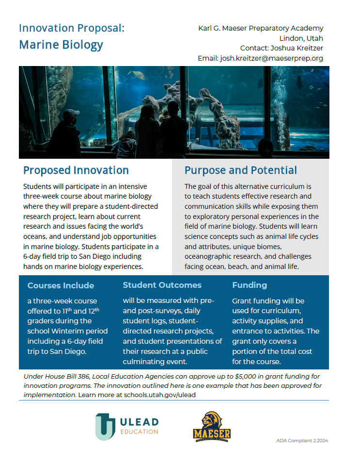 Marine Biology Innovation Proposal pdf thumnail