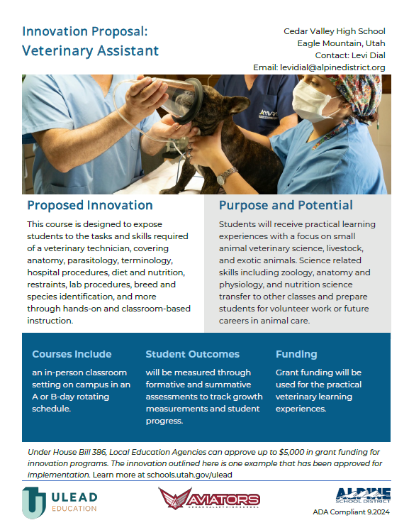 Veterinary Assistant Innovation Proposal thumbnail pdf